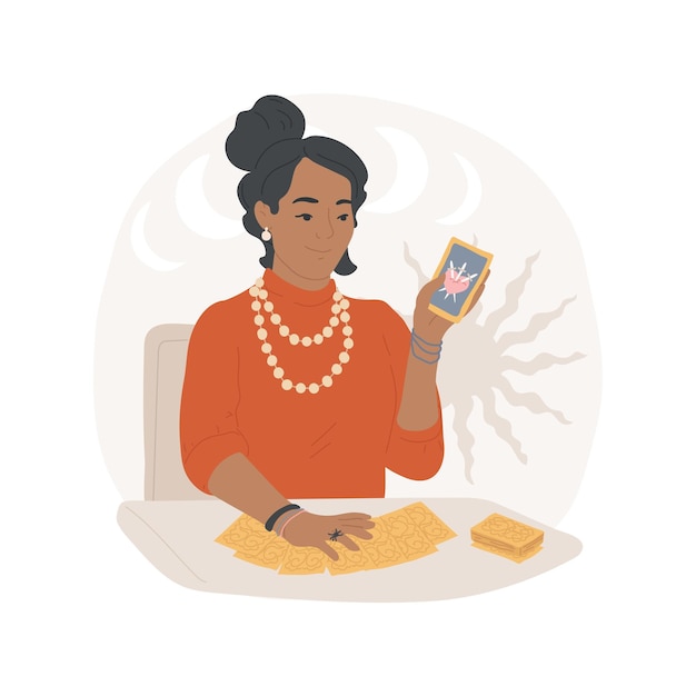 Jeu de tarot illustration vectorielle de dessin animé isolé