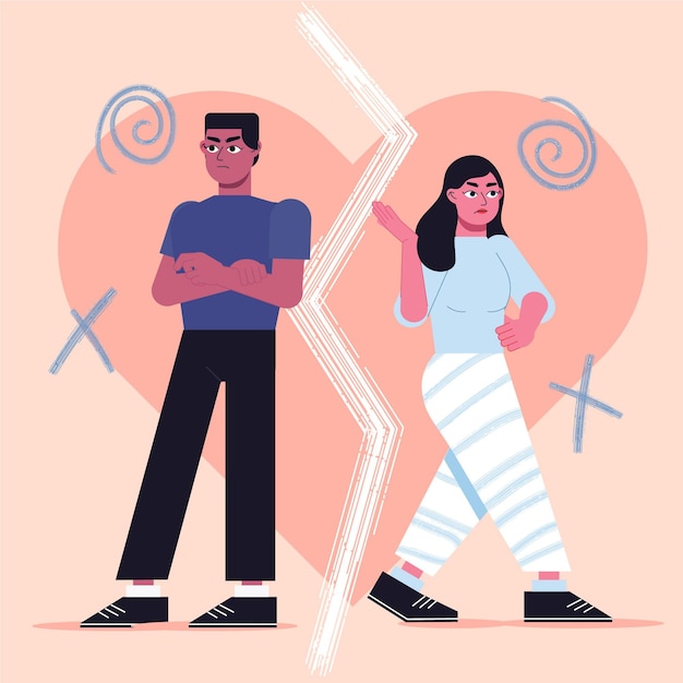 Concept de divorce avec couple